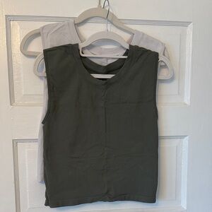 Free People Camis (2x White & olive)